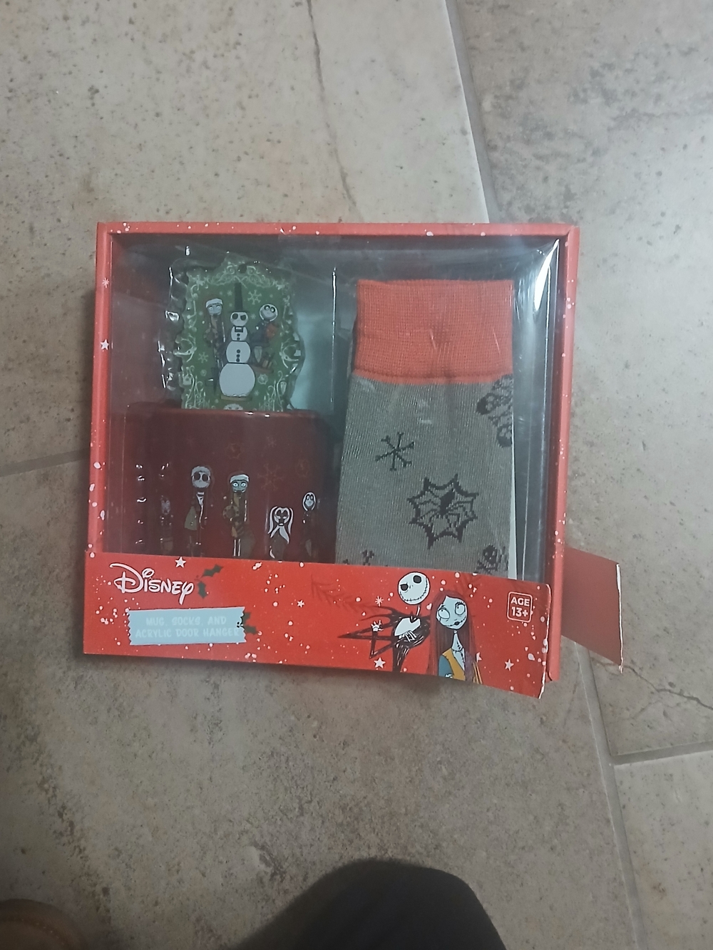 Disney Nightmare Before Christmas Mug, Socks, And Ornament Gift Set